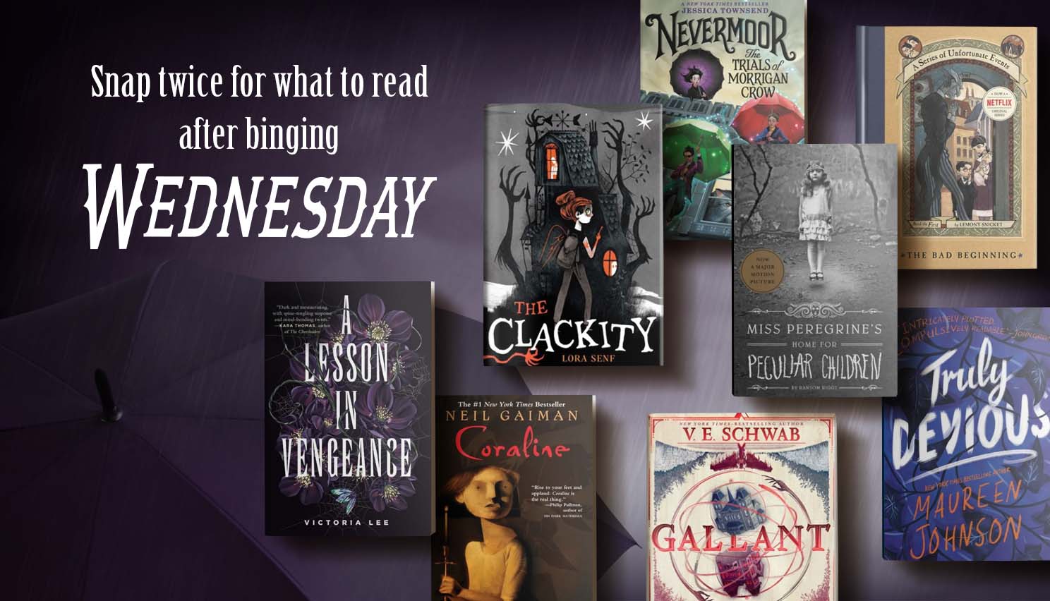 Book Gallery: YA Readalikes for fans of the Netflix series WEDNESDAY